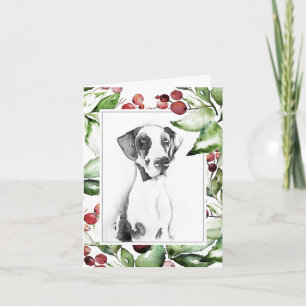 Süße Wasserfarbe-Hunde-Weihnachtskarten Feiertagskarte