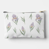 Süße Wasserfarbe Iris Blumen Custom Name Zubehörtasche (Rückseite)