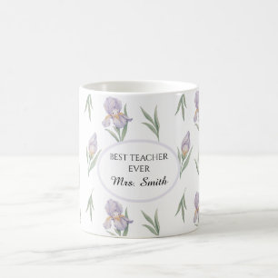 Süße Wasserfarbe Iris Cottagecore Lehrerin Kaffeetasse