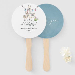 Süße Wasserfarbe-Lama-Themen-Baby-Party Fächer