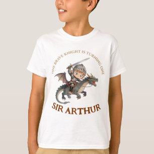 Süße Wasserfarbe Ritterburg Jungen Erster Geburtst T-Shirt