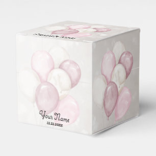 Süße Wasserfarbe Rosa Weiße Ballons Party Geschenkschachtel