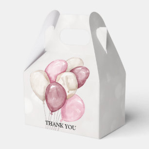 Süße Wasserfarbe Rosa Weiße Ballons Party Geschenkschachtel