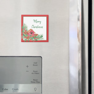 Süße Wasserfarbe-Vogelhaus-Weihnachtsfeier Magnet