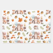 Süße Wasserfarbe-Waldtiere Geschenkpapier Set (Vorderseite 2)