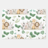 Süße Wasserfarbe-Waldtiere Geschenkpapier Set (Vorderseite)