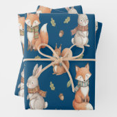 Süße Wasserfarbe-Waldtiere Geschenkpapier Set (Beispiel)