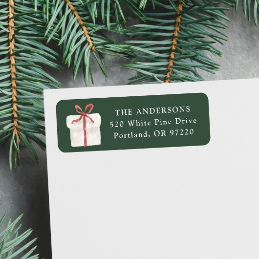 Süße Wasserfarbe-Weihnachtsgeschenk-Rücksendeadres