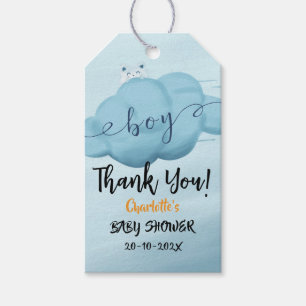 Süße Wasserfarbe-Wolken-Baby-Jungen-Party Geschenkanhänger
