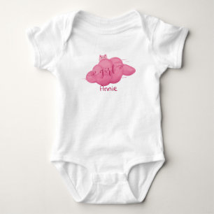 Süße Wasserfarbe-Wolken-Babymädchen Baby Strampler