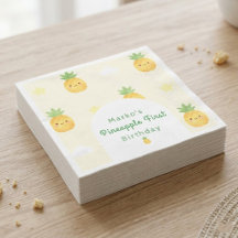 Süße Wasserfarben-Ananas zum 1. Geburtstag