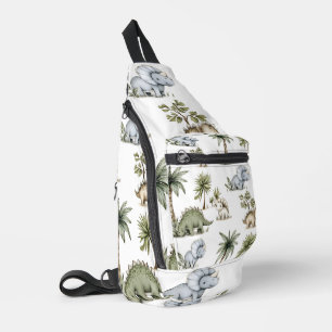Süße Wasserfarben-Baby-Dinosaurier Crossbody Bag