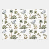Süße Wasserfarben-Baby-Dinosaurier Geschenkpapier Set (Vorderseite 3)