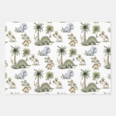 Süße Wasserfarben-Baby-Dinosaurier Geschenkpapier Set (Vorderseite)
