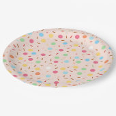 Süße Wasserfarben-Baby-Sprinkle  Pappteller (Schrägansicht)