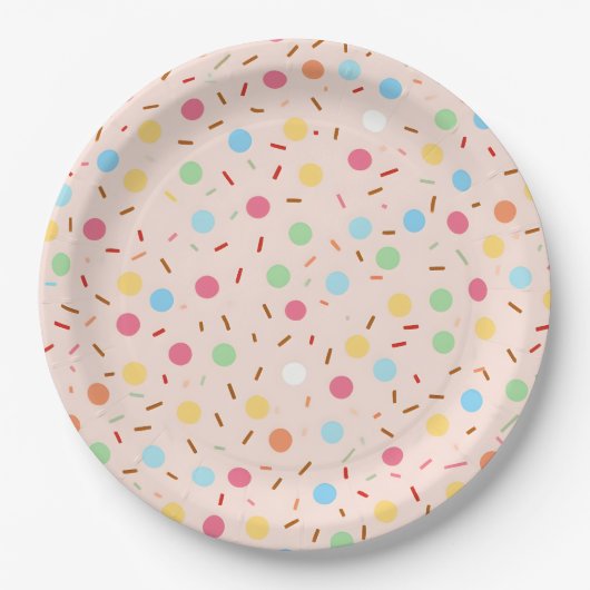 Süße Wasserfarben-Baby-Sprinkle  Pappteller (Vorderseite)