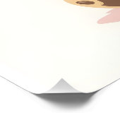 Süße Wasserfarben-Baby-Teddybär-Illustration Fotodruck (Ecke)