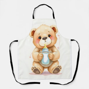 Süße Wasserfarben-Baby-Teddybär-Illustration Schürze