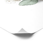 Süße Wasserfarben-Babytiere mit Blumen Poster (Ecke)