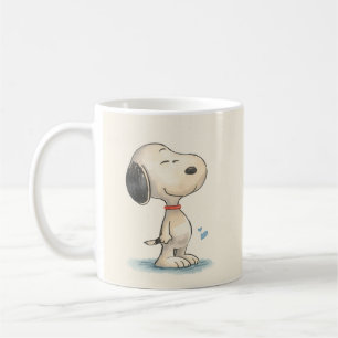Süße Wasserfarben-Beagle-Hund-Illustration Kaffeetasse