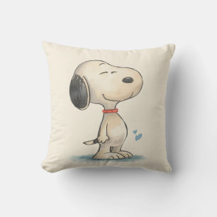 Süße Wasserfarben-Beagle-Hund-Illustration Kissen