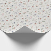 Süße Wasserfarben-Blumen Geschenkpapier (Ecke)