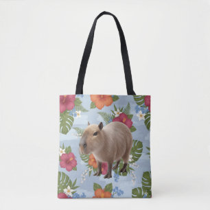 Süße Wasserfarben-Capybara-Tier-Illustration Tasche