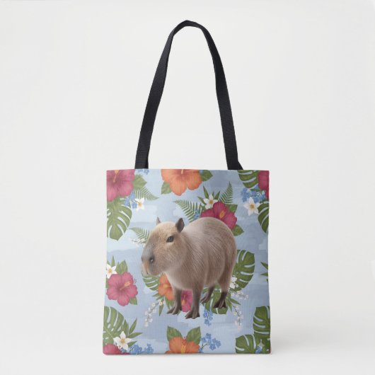 Süße Wasserfarben-Capybara-Tier-Illustration Tasche (Vorderseite)