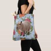 Süße Wasserfarben-Capybara-Tier-Illustration Tasche (Von Nahem)