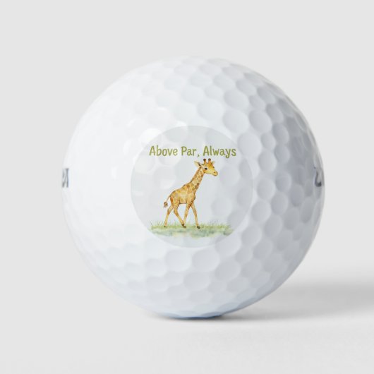 Süße Wasserfarben-Giraffe, Überragend Golfball (Vorderseite)