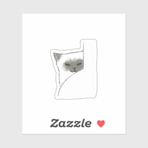 Süße Wasserfarben-Katze-Illustration Aufkleber