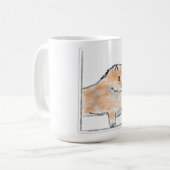 Süße Wasserfarben-Katze-Illustration Kaffeetasse (Vorderseite Links)