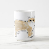 Süße Wasserfarben-Katze-Illustration Kaffeetasse (Mittel)