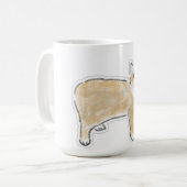 Süße Wasserfarben-Katze-Illustration Kaffeetasse (Vorderseite Links)