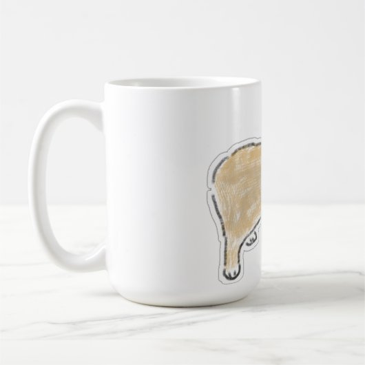 Süße Wasserfarben-Katze-Illustration Kaffeetasse (Links)