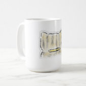 Süße Wasserfarben-Katze-Illustration Kaffeetasse (Vorderseite Links)