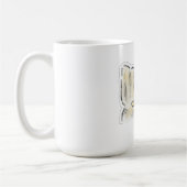 Süße Wasserfarben-Katze-Illustration Kaffeetasse (Links)