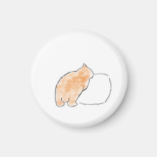 Süße Wasserfarben-Katze-Illustration Magnet