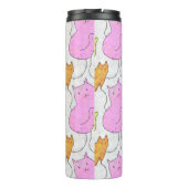 Süße Wasserfarben-Katzen-Doodle-Muster Thermosbecher (Rückseite)