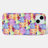 Süße Wasserfarben-Monster Case-Mate iPhone Hülle (Rückseite (Horizontal))