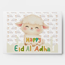 Süße Wasserfarben-Schaf-Eid-al-Adha-Geldumschläge