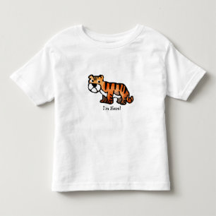 Süße Wasserfarben-Tiger-Illustration Kleinkind T-shirt