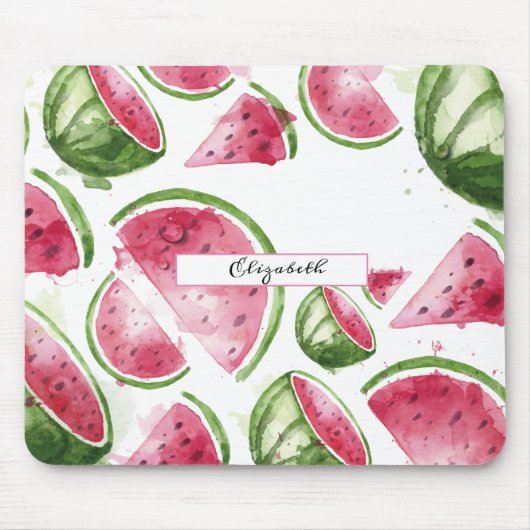 Süße Wasserfarben-Wassermelone Mousepad (Vorne)