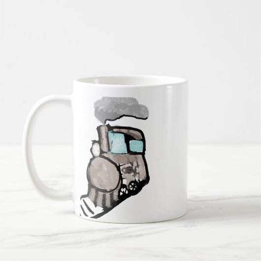 Süße Wasserfarben-Zug-Illustration Kaffeetasse (Links)