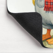 Süße Wasserfarbenente in Overall Mousepad (Ecke)