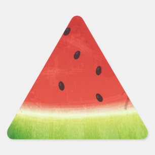 Süße Wassermalfarben-Wassermelone Riesige lustige Dreieckiger Aufkleber