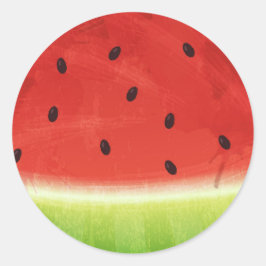 Süße Wassermalfarben-Wassermelone Riesige lustige Runder Aufkleber