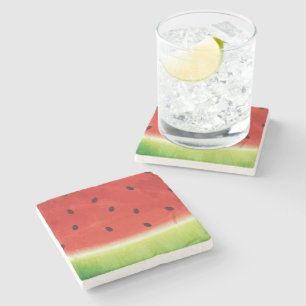 Süße Wassermalfarben-Wassermelone Riesige lustige  Steinuntersetzer