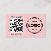 Süße Wassermelone Benutzerdefiniertes Logo QR-Code Visitenkarte (Rückseite)