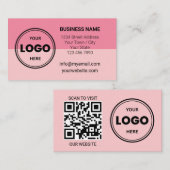 Süße Wassermelone Benutzerdefiniertes Logo QR-Code Visitenkarte (Vorne/Hinten)